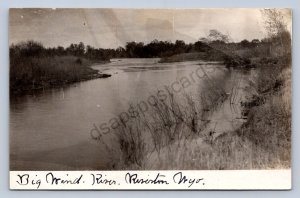 K2/ Riverton Wyoming Postcard RPPC c1910 Big Wind River View 145