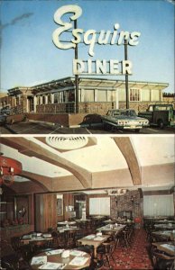 EDISON NJ Esquire Diner CLASSIC CARS & TRUCK Old Multi-View  Postcard