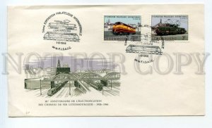 492711 Luxembourg 1966 railroad locomotives Old FDC Cover