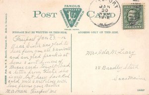 Freeport, Maine Post Office Square Clark's Hotel Cumberland County 1912 Vintage