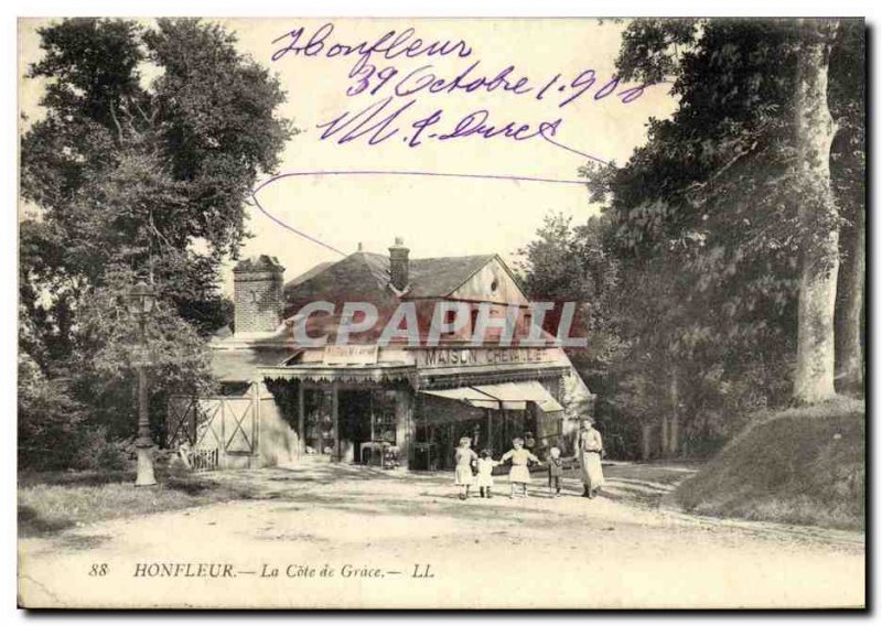 Old Postcard Honfleur Grace House Approval Chevallier Children