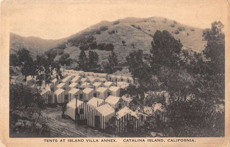 Catalina Island California Island Villa Annex Tents Vintage Postcard AA19810