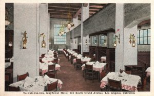 Vintage Postcard Ye-Bull-Pen-Inn Mayflower South Grand Los Angeles California CA