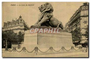 Postcard Old Paris The Lion of Belfort