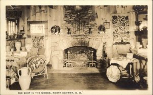 North Conway New Hampshire NH Store Interior 1940s RPPC Real Photo Postcard