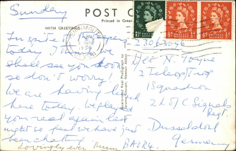 RPPC DEVON TEIGNMOUTH Ness Caf� Exterior Real Photo Postcard