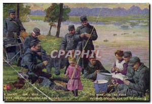 Postcard Old Army At War on Women & # 39Yser doing the cooking of the Belgians