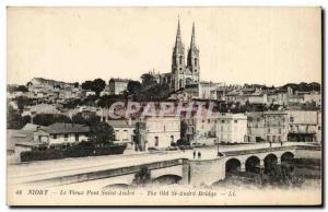 Niort Old Postcard The old bridge Saint Andre