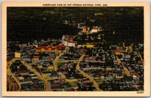 AR-Arkansas, Hot Springs National Park Aeroplane View, Waterways, Postcard