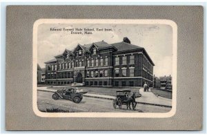 EVERETT, MA  ~ EDWARD EVERETT HALE SCHOOL 1914  Middlesex County Postcard