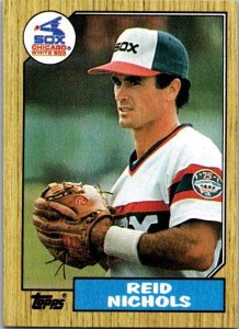 1987 Topps Baseball Card Reid Nichols Chicago White Sox sk19005