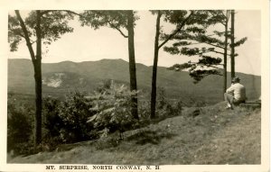 NH - North Conway. View of Ledges & Moat Range from Mt. Surprise *RPPC