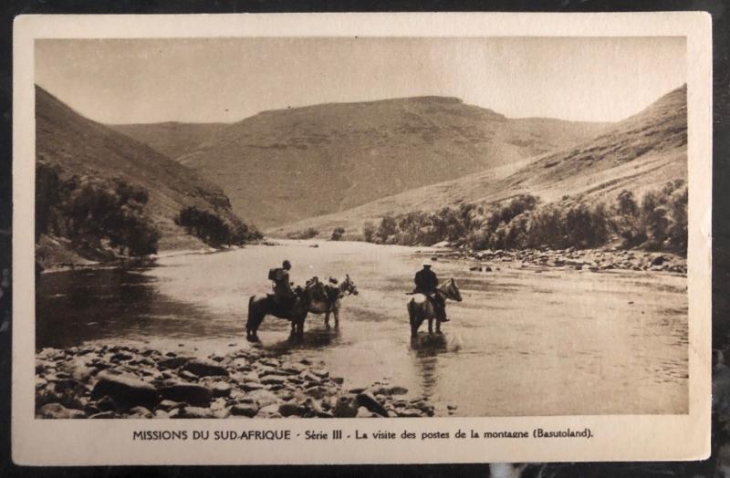 Mint France RPPC Postcard South Africa Mission Mountain Post In Basutoland