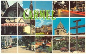 CARMEL, CA Gift Shops Street Scenes Monterey County c1960s Vintage Postcard