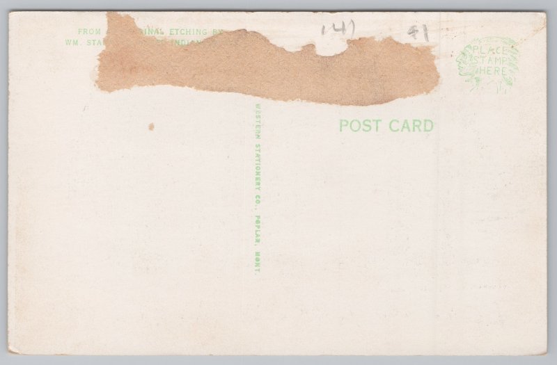 Comics~Artist Was Standing~Bow and Arrow Wedding~Vintage Postcard