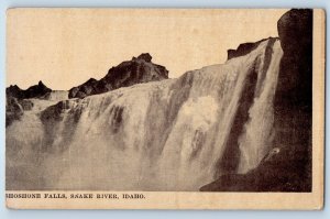 c1910 Snake River Idaho ID Vintage Postcard Shoshone Falls View Rock Formation