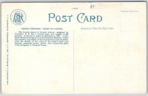 Washington DC 1920s Postcard Armed Freedom Dome Of Capitol