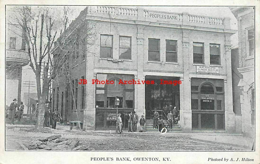 KY, Owenton, Kentucky, Peoples Bank Building, 1911 PM, AJ Hilton Pub