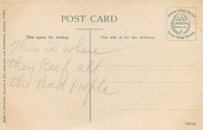 Vintage Postcard; State Penitentiary, Boise ID, Wheelock, Unposted c1908