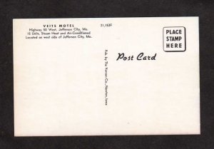 MO Veits Motel Hwy 50 Jefferson City Missouri Postcard
