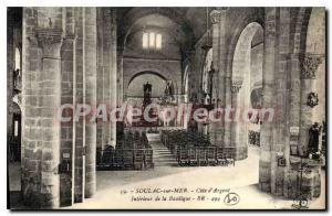 Old Postcard Soulac sur Mer Cote d'Argent Interior of the Basilica