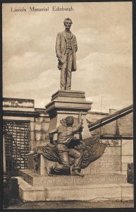 Lincoln Memorial Edinburgh SCOTLAND Unused RPPC c1910s