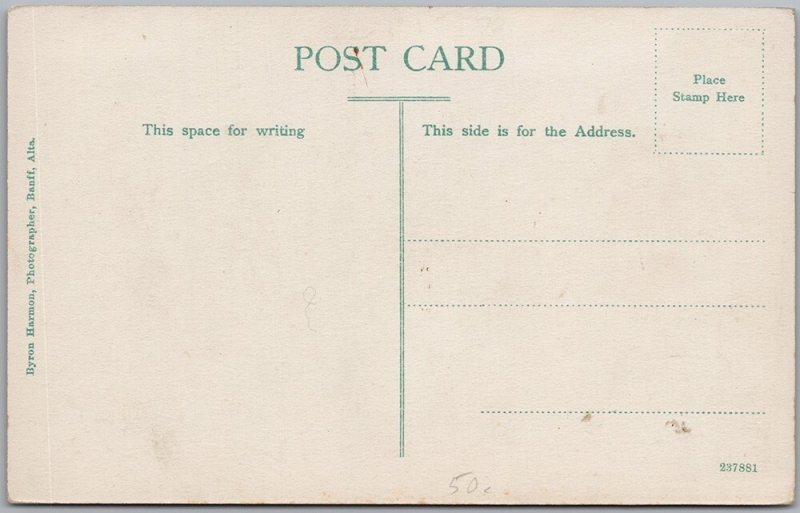 Lake Minnewanka Banff Alberta Byron Harmon Postcard H81