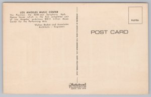State View~Pavilion @ Los Angeles Music Center~Vintage Postcard