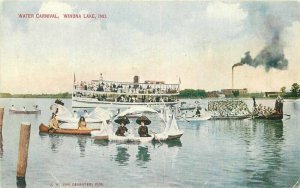 Indiana Winona Lake Water Carnival Deventer C-1910 Postcard 22-3522