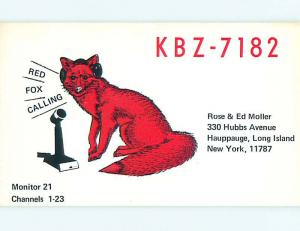 comic - QSL CB HAM RADIO CARD Long Island - Hauppauge New York NY t9769