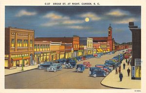 Broad Street at night Camden, South Carolina