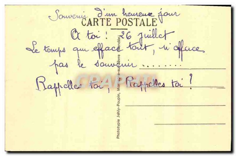 Postcard Old Vendee Maillezais Maillezais Abbey Church