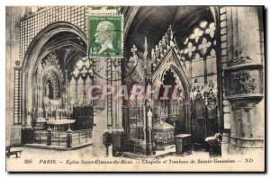 Postcard Old Paris Eglise Saint Etienne du Mont Chapel and Shrine of Sainte G...