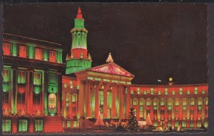 Colorado Panorama of Denver's Civic Center its famed Christmas Decorations