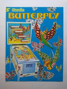 Butterfly Pinball Flyer Original 1977 Promo Advertising Fantasy Art Sheet Sonic 