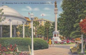 Florida Jacksonville Hemming Park In The Heart Of Downtown 1948 Curteich