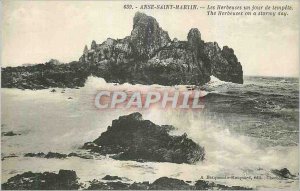 Postcard Old Anse Saint Martin's Day Grassy a Storm