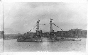 C-1910 Great White Fleet WW1 USS Alabama RPPC Photo Postcard 22-9973