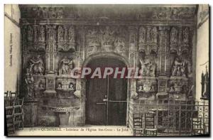 Old Postcard Quimperle Altar of The Holy Cross Church The Jube