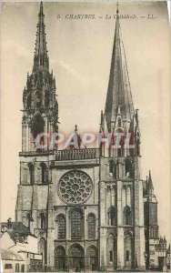 Old Postcard Chartres The Cathedral