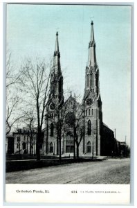 c1910 Cathedral Chapel Church Exterior Peoria Illinois Vintage Antique Postcard