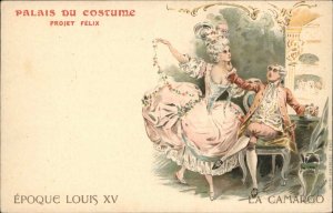 Beautiful Woman Rocaille Louis XV  Handsome Man Projet Felix La Camargo Postcard