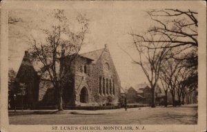 Montclair New Jersey NJ St. Luke's Church Vintage Postcard