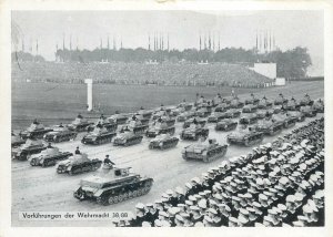 Military Postkarte Wehrmacht demonstrations tanks