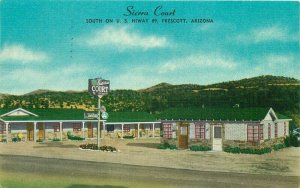 Associated Litho Sierra Court Highway 89 Prescott Arizona 1959 Postcard 20-2688