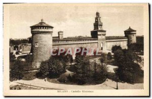 Old Postcard Milano Castello Sforzesco