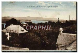 Old Postcard Bonn on the Rhine and the Seven Mountains