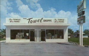 Clearwater Dunedin FL Towel Shoppe Store HWY 19 Postcard