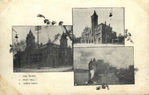 High School, Music Hall, Harbor Scene - Misc, New Jersey NJ Postcard