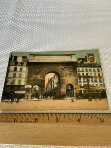 Postcard 1930  Paris  France Vintage Good La Porte St- Martin Gate Of St. Martin 